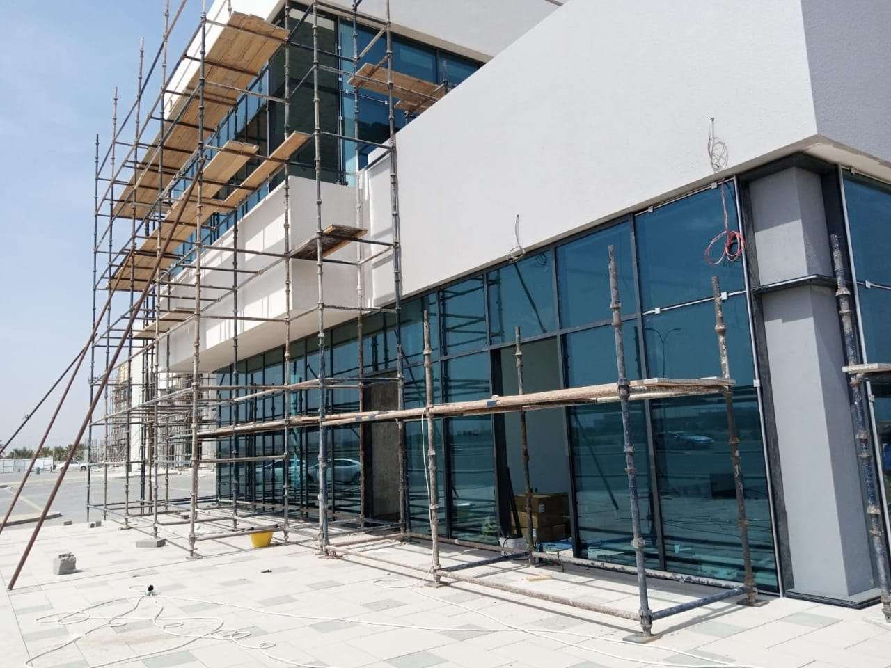 Commercial glass building