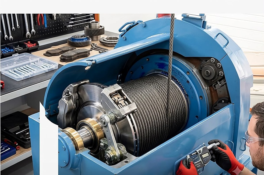 Winch and drum overhaul